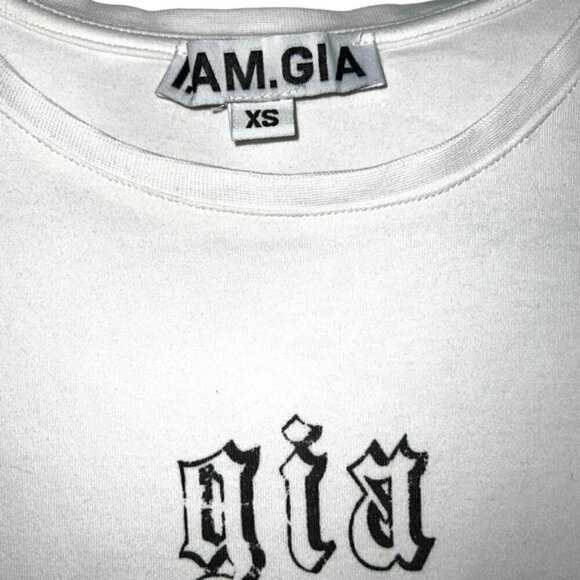 I.AM.GIA white fitted ICON jersey stretch TANK top loose fit black logo XS bike - Picture 3 of 9